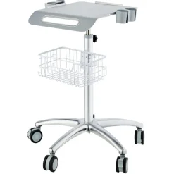 VEVOR Medical Cart, Salon Cart with Wheels, Mobile Trolley Cart 26.77"-42.91" Height Adjustable, Metal Salon Stations for Hair Stylist, Rolling Desktop Lab Cart for Clinic, Beauty and Salon