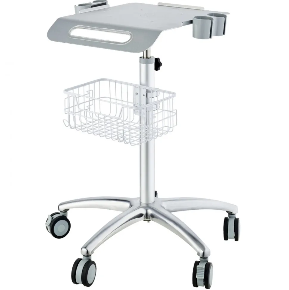 VEVOR Medical Cart, Salon Cart with Wheels, Mobile Trolley Cart 26.77"-42.91" Height Adjustable, Metal Salon Stations for Hair Stylist, Rolling Desktop Lab Cart for Clinic, Beauty and Salon