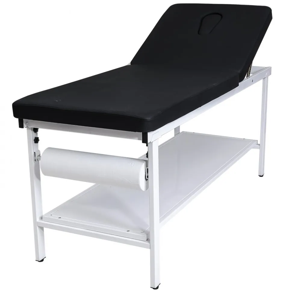 VEVOR Medical Exam Table, 500LBS Loading Medical Examination Bed with 0°–40° Adjustable Backrest, Physical Therapy Exam Table with Storage Shelf & Paper Roll Dispenser for Hospital Clinic Rehab Center