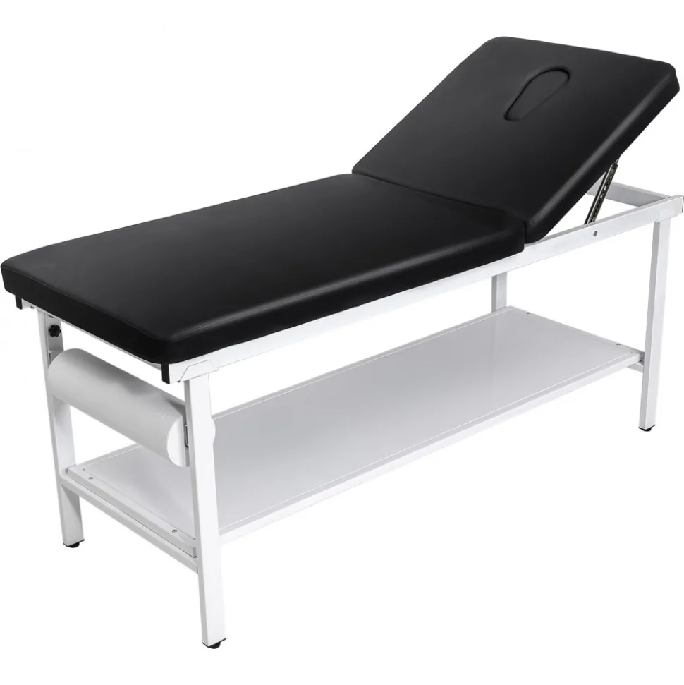 VEVOR Medical Exam Table, 500LBS Loading Medical Examination Bed with 0°–40° Adjustable Backrest, Physical Therapy Exam Table with Storage Shelf & Paper Roll Dispenser for Hospital Clinic Rehab Center