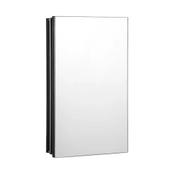 VEVOR Medicine Cabinet, 14 x 24 inches, Medicine Cabinet for Bathroom with Mirror,  Aluminum Frame Bathroom Wall Cabinet, 2-layer Adjustable Shelves, Recessed & Wall-mounted Installation