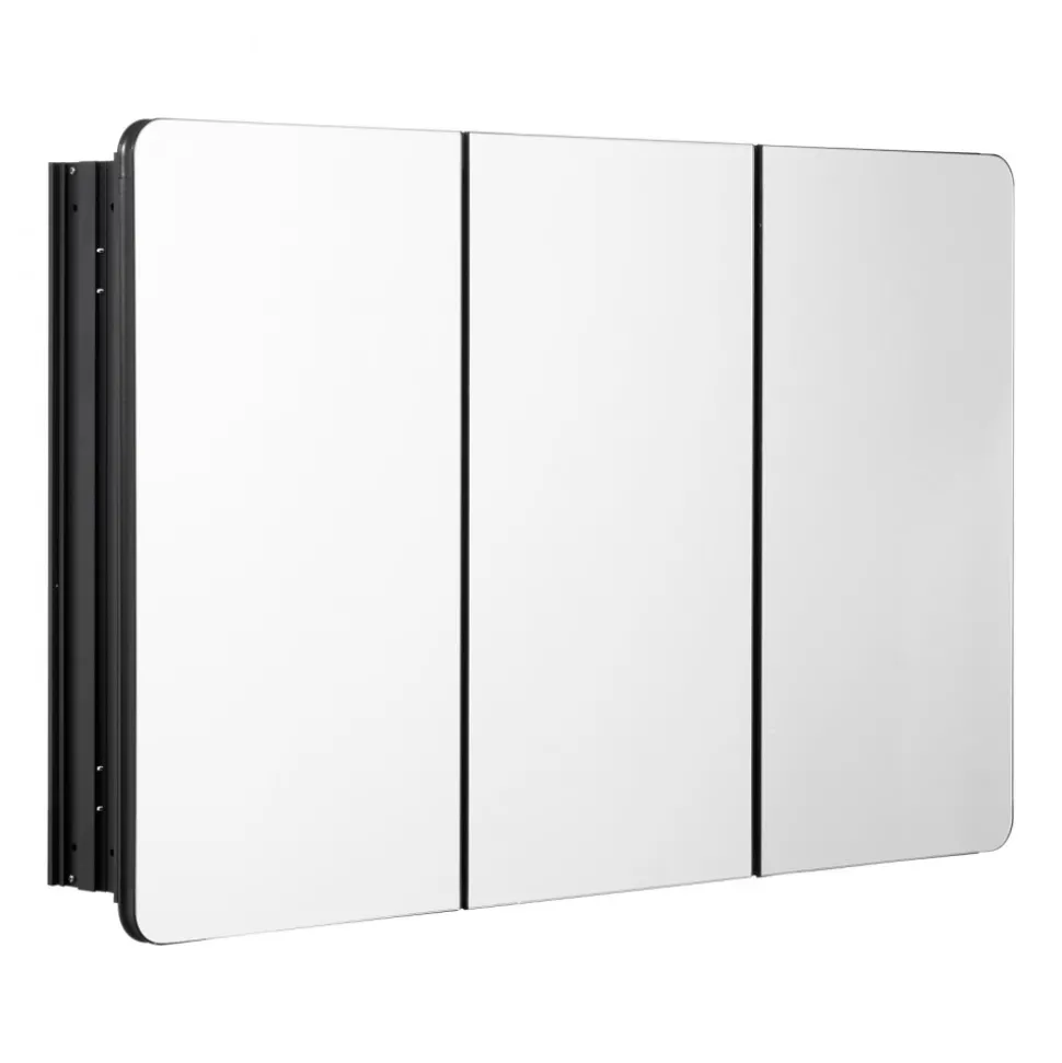 VEVOR Medicine Cabinet, 25.5 x 40 inch, Medicine Cabinet for Bathroom with Mirror, Aluminum Frame Bathroom Wall Cabinet, 4-layer Adjustable Shelves, Recessed & Wall-mounted Installation