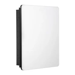 VEVOR Medicine Cabinet, 24 x 30 inch, Medicine Cabinet for Bathroom with Mirror, Aluminum Frame Bathroom Wall Cabinet, 2-layer Adjustable Shelves, Recessed & Wall-mounted Installation