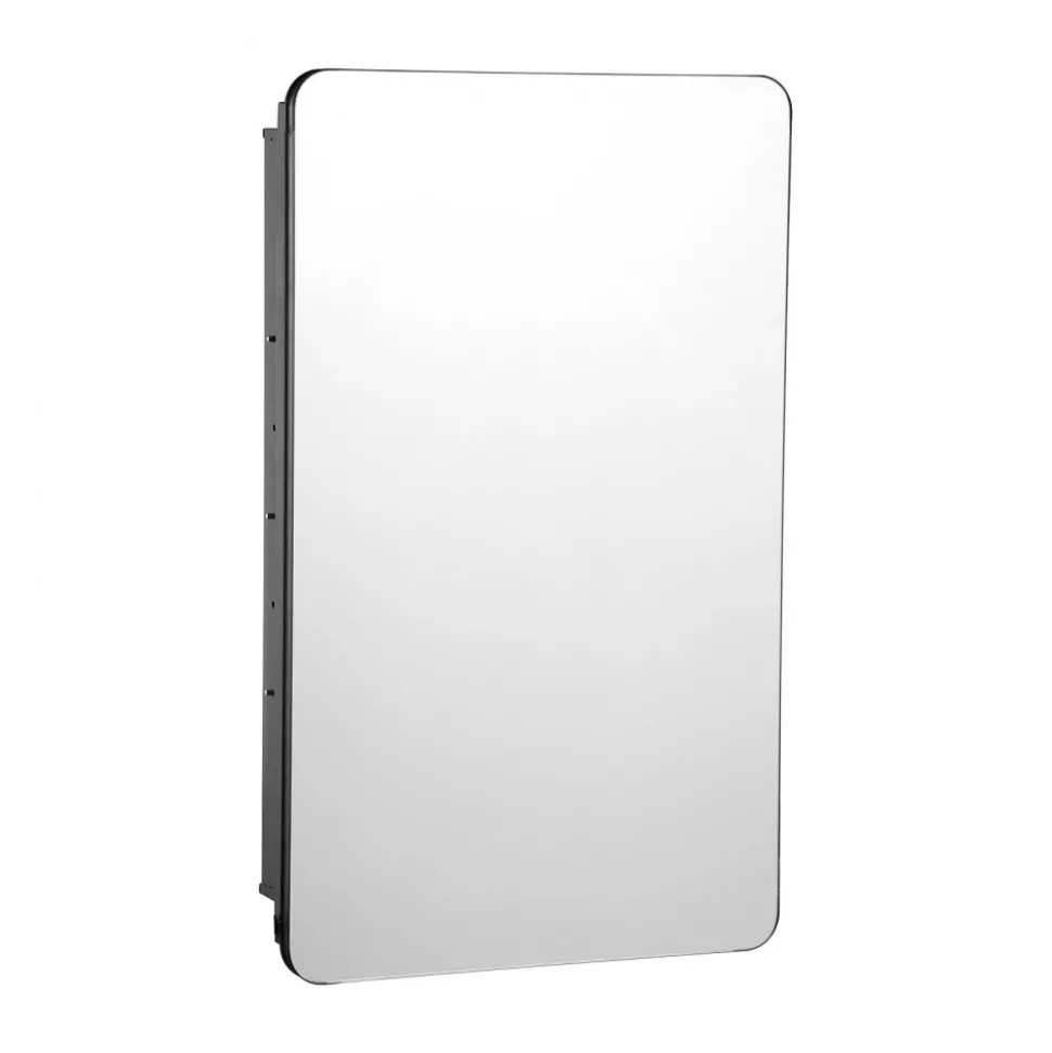 VEVOR Medicine Cabinet, 16 x 24 inch, Medicine Cabinet for Bathroom with Mirror, Aluminum Frame Bathroom Wall Cabinet, 2-layer Adjustable Shelves, Recessed & Wall-mounted Installation
