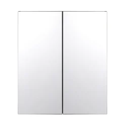 VEVOR Medicine Cabinet, 26 x 30 inch, Medicine Cabinet for Bathroom with Mirror, Aluminum Frame Bathroom Wall Cabinet, 2-layer Adjustable Shelves, Recessed & Wall-mounted Installation
