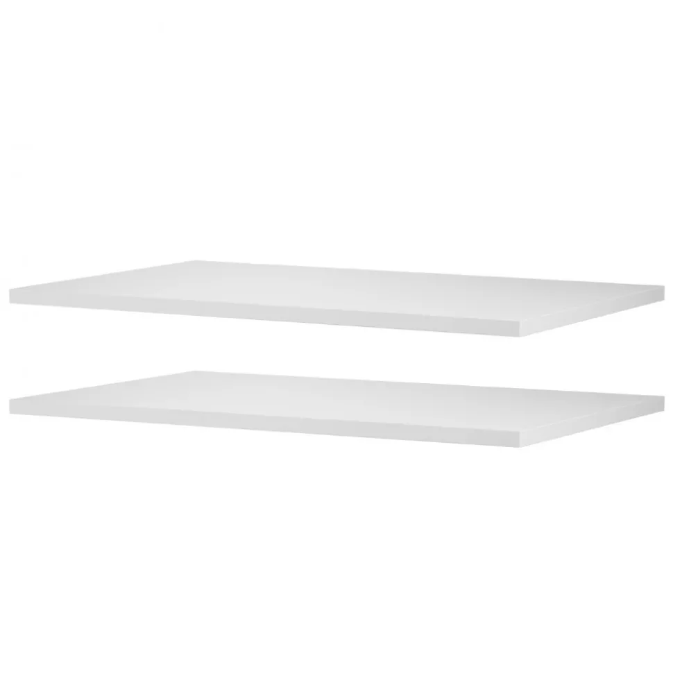 VEVOR Melamine Shelves, 2 Piece, Wooden Cabinet Shelves Cut to Size for Closet System, Replacement Cabinet Shelf, Versatile Use Wardrobe Board for Closets, Cabinets, or any custom Shelving Needs