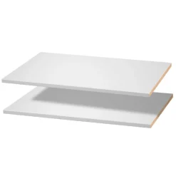 VEVOR Melamine Shelves, 2 Piece, Wooden Cabinet Shelves Cut to Size for Closet System, Replacement Cabinet Shelf, Versatile Use Wardrobe Board for Closets, Cabinets, or any custom Shelving Needs