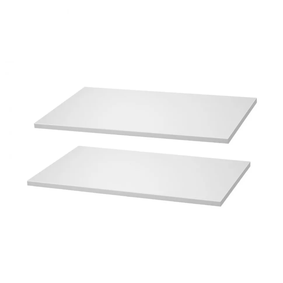 VEVOR Melamine Shelves, 2 Piece, Wooden Cabinet Shelves Cut to Size for Closet System, Replacement Cabinet Shelf, Versatile Use Wardrobe Board for Closets, Cabinets, or any custom Shelving Needs