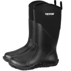 VEVOR Men's Rubber Boots, Protective Footwear, Waterproof Anti Slip Hunting Boots, Gardening Insulated Mud Boots, Protective Footwear, Lightweight & Durable, for Manufacturing, Farming, Size 12 US