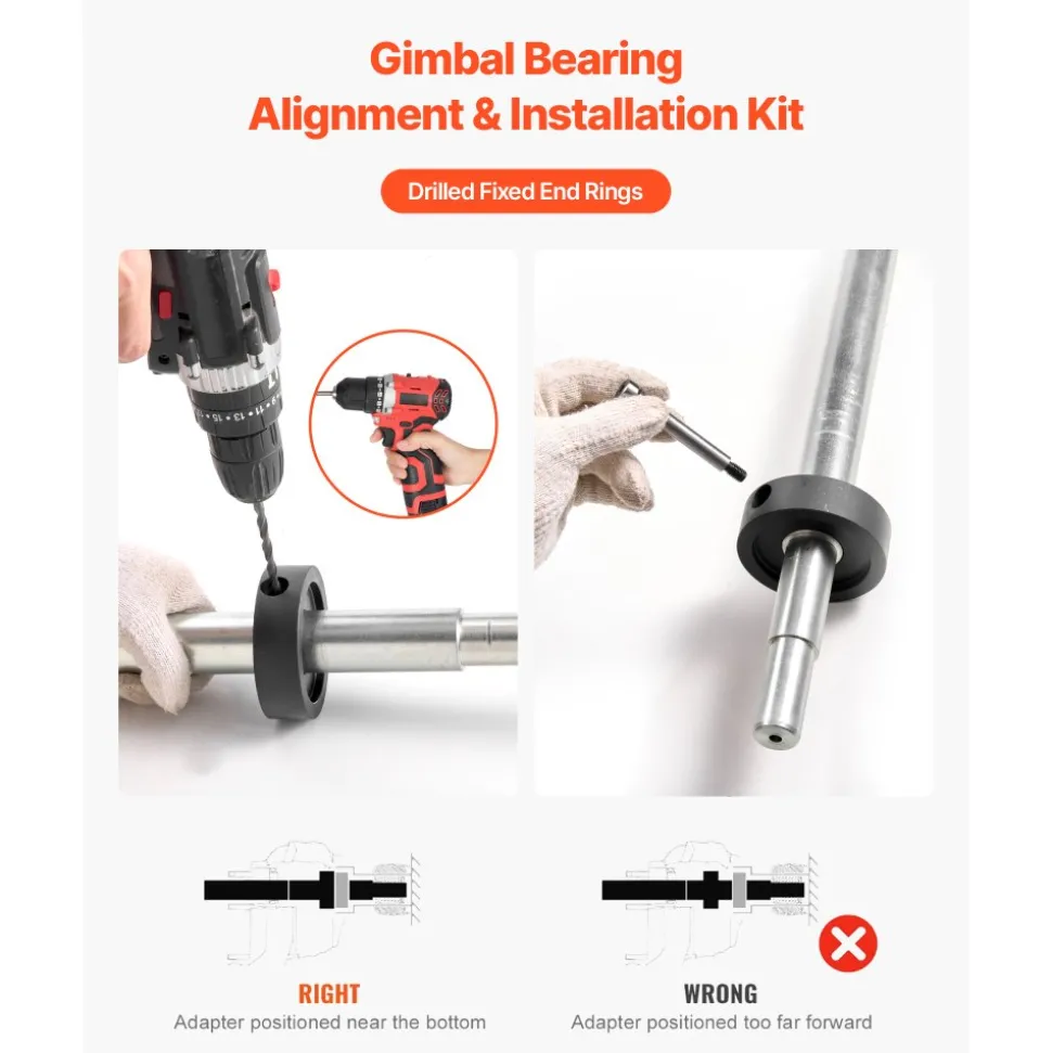VEVOR Mercruiser Alignment Tool & Gimbal Bearing Puller Set, Compatible with Mercruisers, OMC, Volvo Cobra Bell Housings, Engine Alignment Tool, Bearing Puller Seal Bellow Expander Tools Easy-to-Use