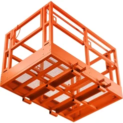 VEVOR Mesh Telehandler Work Platform, 48 x 73.9 Inch, Man Safety Basket, 2000 lbs Capacity, Forklift Telehandler Attachment, Safety Cage, Heavy Duty Carbon Steel, for Most Aerial Jobs Lifting Loader
