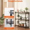 VEVOR Metal Bookshelf, 3-Tier Industrial Bookshelf, Small Rustic Storage Display Bookcase with Open Shelves, Freestanding Display Vintage Shelving Unit Storage Rack, for Living room, Bedroom & Office