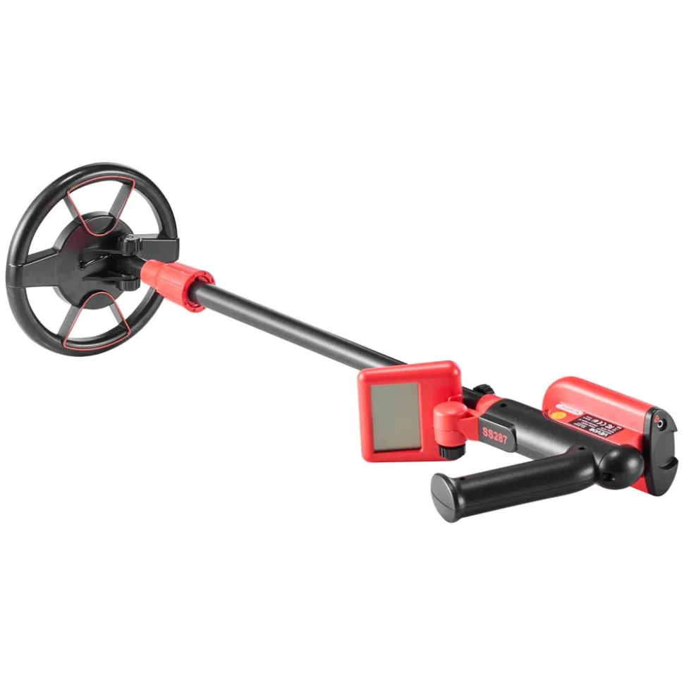 VEVOR Metal Detector, 6", Lightweight Metal Detector with LCD Display, IP68 Waterproof Search Coil, Adjustable 22.8"-33.8" High Accuracy Gold Detector, Easy to Use, for Detecting Gold Treasure Hunting