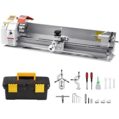VEVOR Metal Lathe Machine, 8.7 x 39 in, Precision Bench Power Metal Lathe, Automatic Feed, 0-2500 RPM Variable Speed, 1250W Brushless Motor, for Processing Precision Parts Soft Metals Wood Plastics