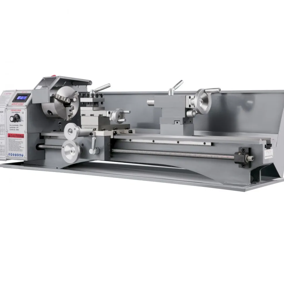 VEVOR Metal Lathe 8.7 x 29.5 Inch/220 x 750MM Mini Metal Lathe 1.1KW Infinitely Variable Speed Mini Lathe Machine LED Screen for Counter Face Turning Driling