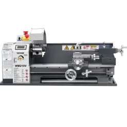 VEVOR Metal Lathe, 8 x 16 in, 550W Benchtop Lathe Machine, 0-2500 RPM Variable Speed, with 0.0003 in Spindle Accuracy Metal Gear, for Processing Precision Parts Imperial/Metric Thread Soft Metals Wood