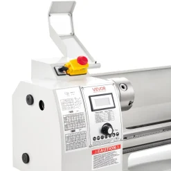 VEVOR Metal Lathe 8 x 16 in 650W Benchtop Lathe Machine Variable Speed, 2500 RPM Max Speed with Metal Gear, Reversible Direction, 14 Metric 10 Imperial Threads, for Precision Metalworking Turning