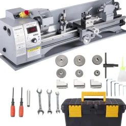 VEVOR Metal Lathe, 210x720 Mini Lathe Machine, 2500 RPM Variable Speed Change, 750W Precision Mini Lathe, Metal Working Lathe with Brushless Motor, Milling Machine for Various Metal Turning