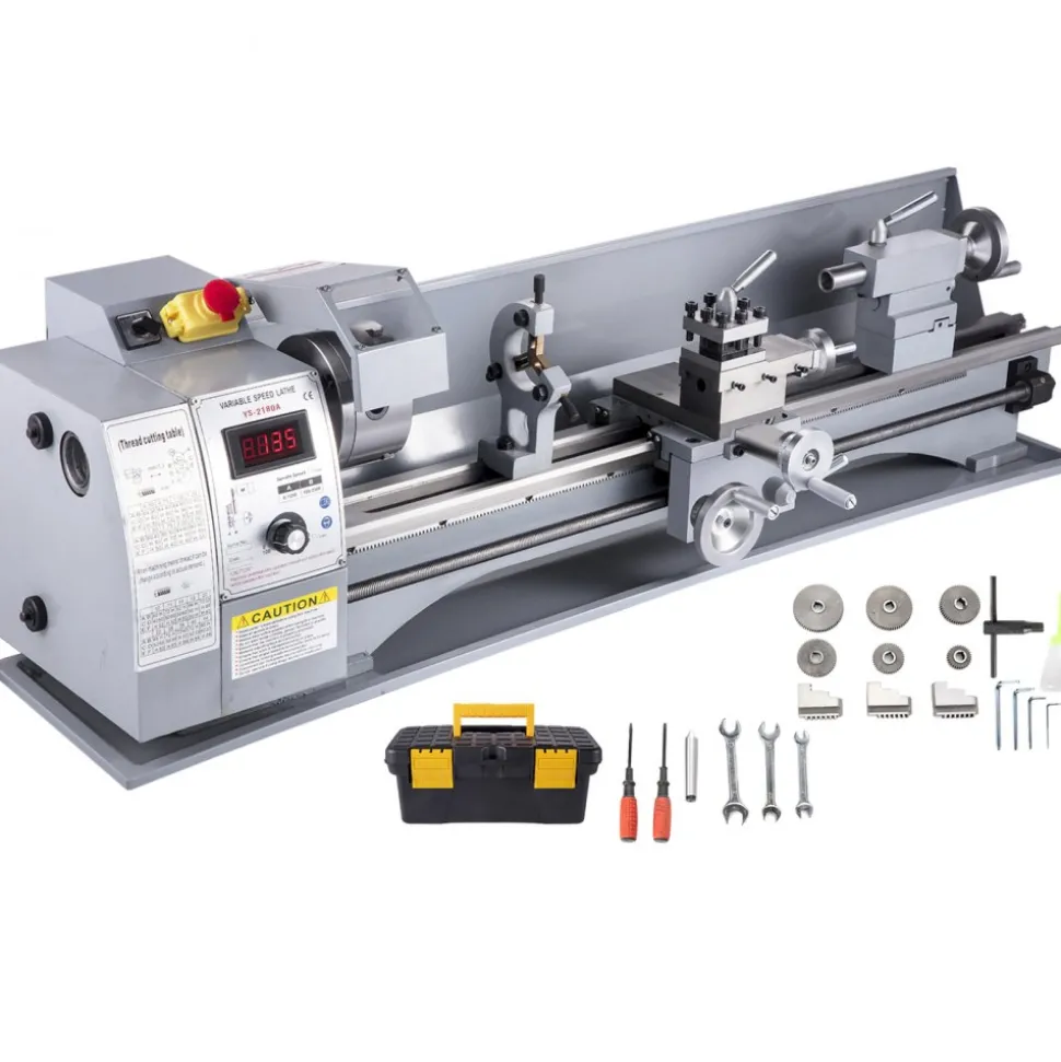 VEVOR Metal Lathe, 210x720 Mini Lathe Machine, 2500 RPM Variable Speed Change, 750W Precision Mini Lathe, Metal Working Lathe with Brushless Motor, Milling Machine for Various Metal Turning