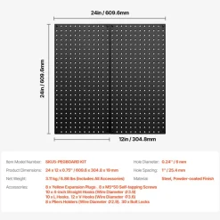 VEVOR Metal Pegboard Panels, 24