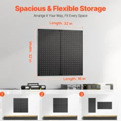 VEVOR Metal Pegboard Panels, 32
