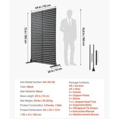 VEVOR Metal Privacy Screen, 44