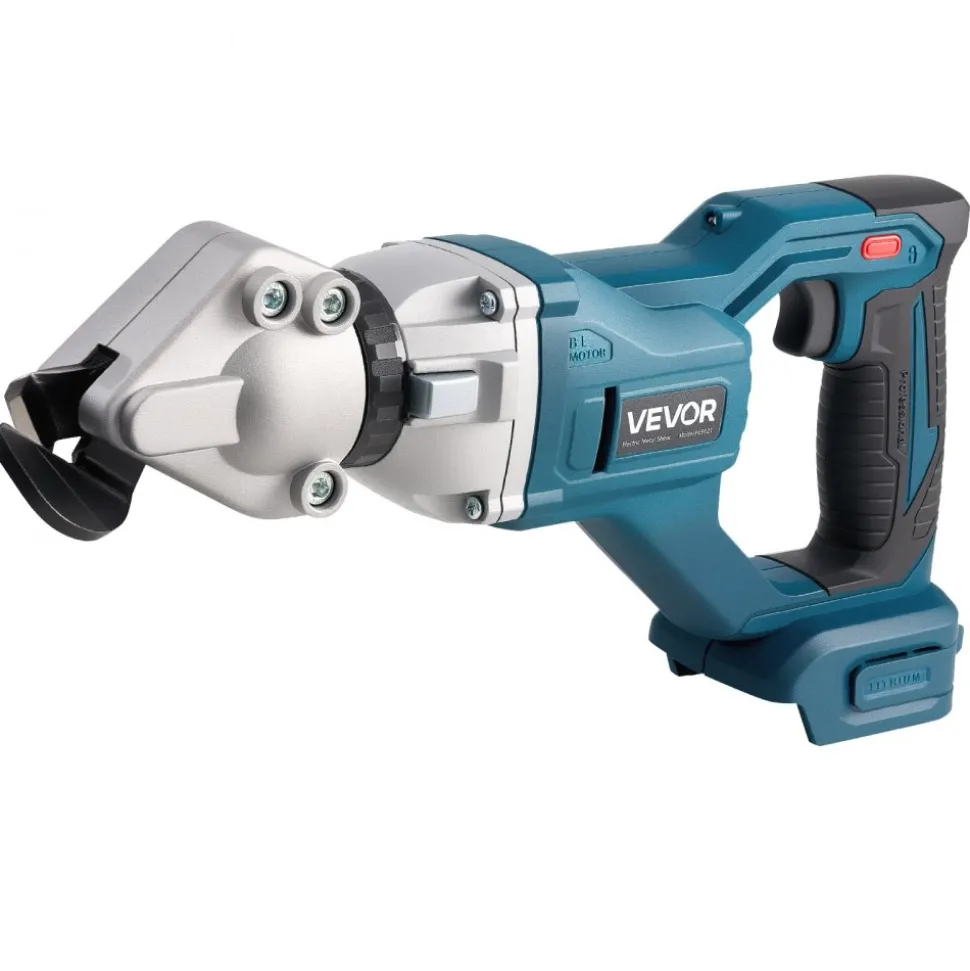 VEVOR Metal Shear, Sheet Metal Cutter Cordless with 360-Degree Pivoting Head, Double Blades, 25000 RPM Speed, Cuts 18 GA Galvanized Steel, 20 GA Stainless Steel, Aluminum Plate, Plastic, Cardboard