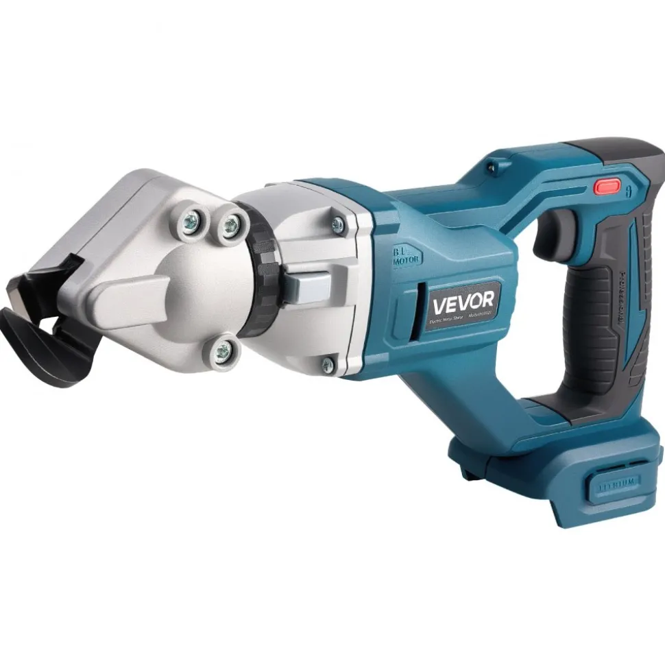 VEVOR Metal Shear, Sheet Metal Cutter Cordless with 360-Degree Pivoting Head, Double Blades, 25000 RPM Speed, Cuts 18 GA Galvanized Steel, 20 GA Stainless Steel, Aluminum Plate, Plastic, Cardboard