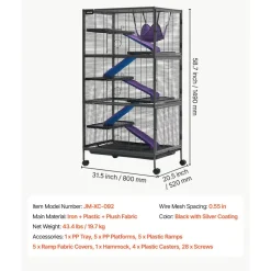 VEVOR Metal Small Animal Cage 44.5