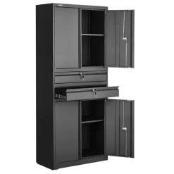 VEVOR Metal Storage Cabinet, 180 lbs Shelf Load Capacity, 70.87