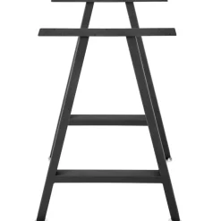 VEVOR Metal Table Legs 28 x 17.7 inch A-Shaped Desk Legs Set of 2 Heavy Duty Bench Legs with Polyurethane Coating, Furniture Legs with Floor Protectors, Wrought Iron Coffee Table Legs for Home DIY Bla