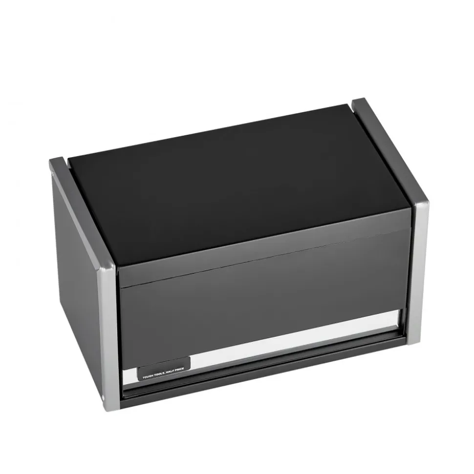 VEVOR Metal Tool Box, 8.6-inch, Portable Metal Tool Box with 3 Drawers, Small Tool Chest with EVA Liners and PP Feet Pads, Heavy-Duty Steel With Ball Bearing Opening and Powder Coated Finish, Black