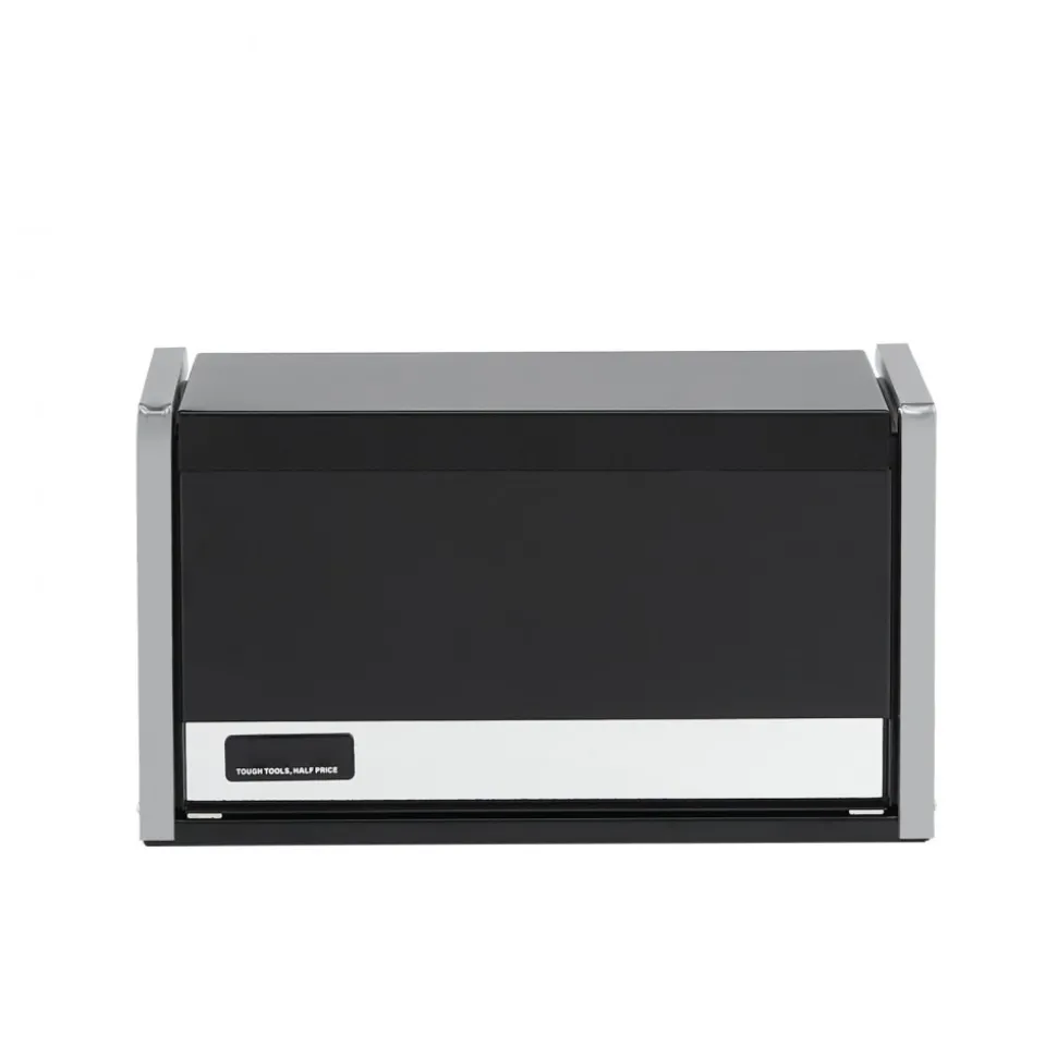 VEVOR Metal Tool Box, 8.6-inch, Portable Metal Tool Box with 3 Drawers, Small Tool Chest with EVA Liners and PP Feet Pads, Heavy-Duty Steel With Ball Bearing Opening and Powder Coated Finish, Black