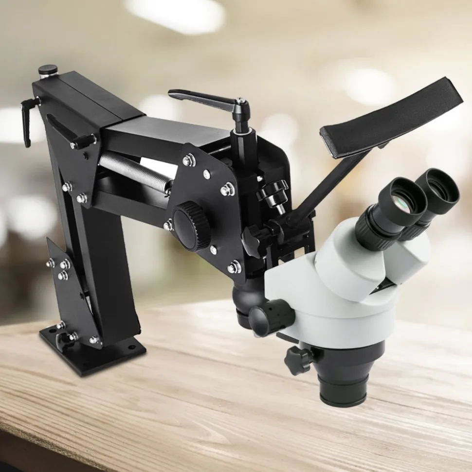 VEVOR Micro Inlaid Mirror Multi-Directional Microscope with Spring Bracket Multi-Directional Micro-Setting Microscope Microscope Gem Diamond Setting Machine with Stand Jewelry Tools 7X-45X