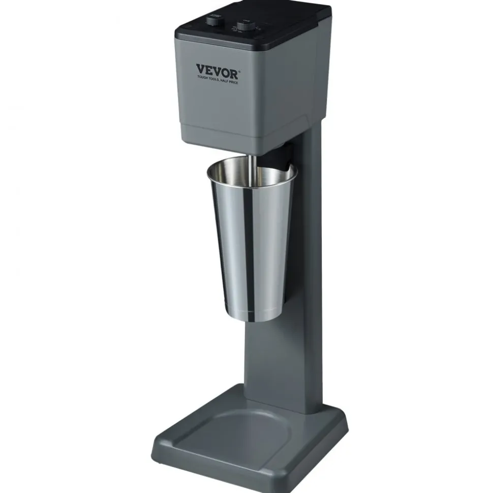 VEVOR Milkshake Machine, 375W Milkshake Maker Mixer, Single Head Drink Mixer Blender Machine, 3-Speed Milkshake Blender with 820ml Stainless Steel Cup for Commercial