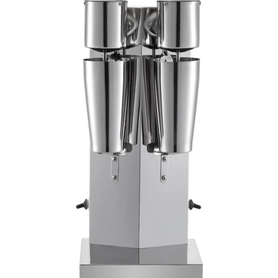 VEVOR Milkshake Maker Kit, Stainless Steel Electric Milkshake Maker, 180W Milkshake Machine, Double Head Classic Milkshake Maker with 800ml Cup, Silver Milkshake Maker Machine, 2 Speed Adjustable
