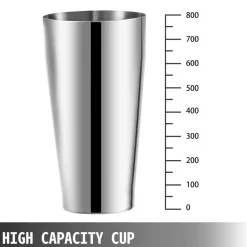 VEVOR Milkshake Maker Kit, Stainless Steel Electric Milkshake Maker, 180W Milkshake Machine, Double Head Classic Milkshake Maker with 800ml Cup, Silver Milkshake Maker Machine, 2 Speed Adjustable