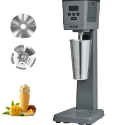VEVOR Milkshake Maker, 375W Electric Milkshake Machine, Single Head Drink Mixer Blender Machine, LED Intelligent Microswitch, 3-Speed Milkshake Mixer with 820 ml Stainless Steel Cup