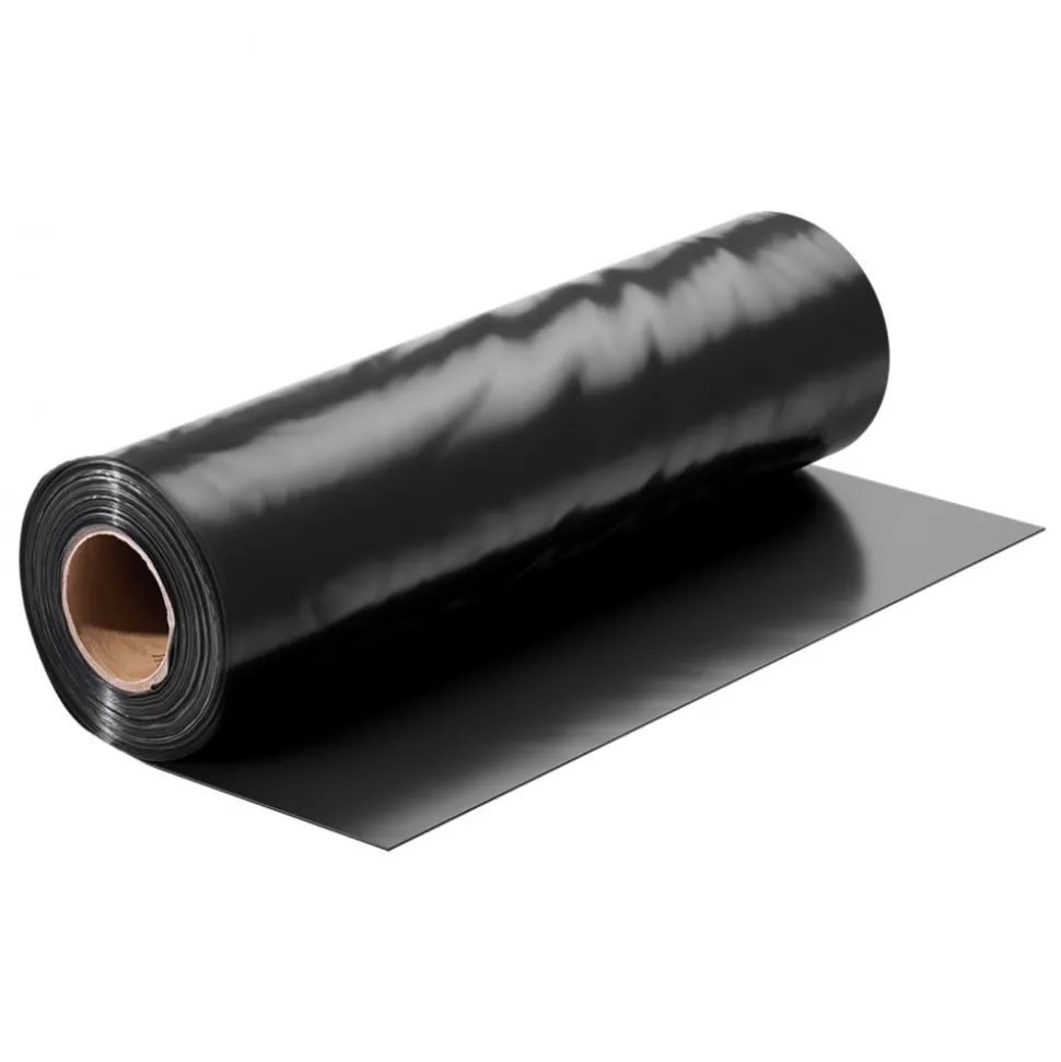 VEVOR 10 Mil Plastic Sheeting Heavy Duty 20' x 100', Thick Plastic Sheeting Roll, Plastic Drop Cloth Painters Tarp, Polyethylene Covering for Crawl Space Vapor Barrier, Multi-Purpose, Black