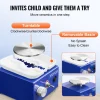VEVOR Mini Pottery Wheel, for Kids or Beginners, 2 Turntables 2.6in/3.9in Ceramic Wheel Machine, Adjustable 0-300RPM Speed ABS Detachable Basin, 17 Pottery Accessories, Work Art Craft DIY, 30W, Blue