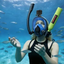 VEVOR Mini Scuba Tank, 0.5L Portable Diving Tank for Underwater Breathing, Reusable Lung Diving Cylinder up to 10 Minutes Dive Time, Emergency Rescue Pony Bottle with Refill Adapter for Snorkeling