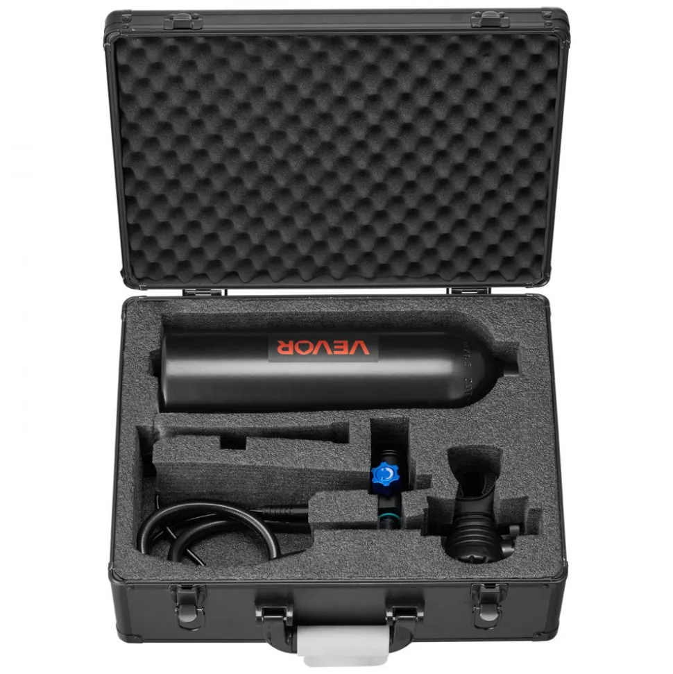 VEVOR Mini Scuba Tank, 1.9L Portable Diving Tank for Underwater Breathing, Reusable Lung Diving Cylinder up to 35 Minutes Dive Time, Emergency Rescue Pony Bottle with Backpack & Case for Snorkeling
