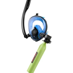 VEVOR Mini Scuba Tank with Sub-Mask, 0.5L Portable Diving Tank for Underwater Breathing, Reusable Lung Diving Cylinder up to 10 Minutes Dive Time, Emergency Rescue Pony Bottle with Pump for Snorkeling
