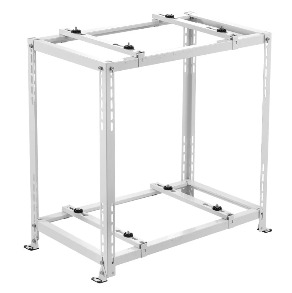VEVOR Mini Split Ground Stand, Anti-Vibration Mini Split Stand for 9000-18000 BTU Ductless Air Conditioner Heat Pump, Heavy Duty AC Base Bracket Floor Mount w/ 551LBS Max. Load,Dual Levels