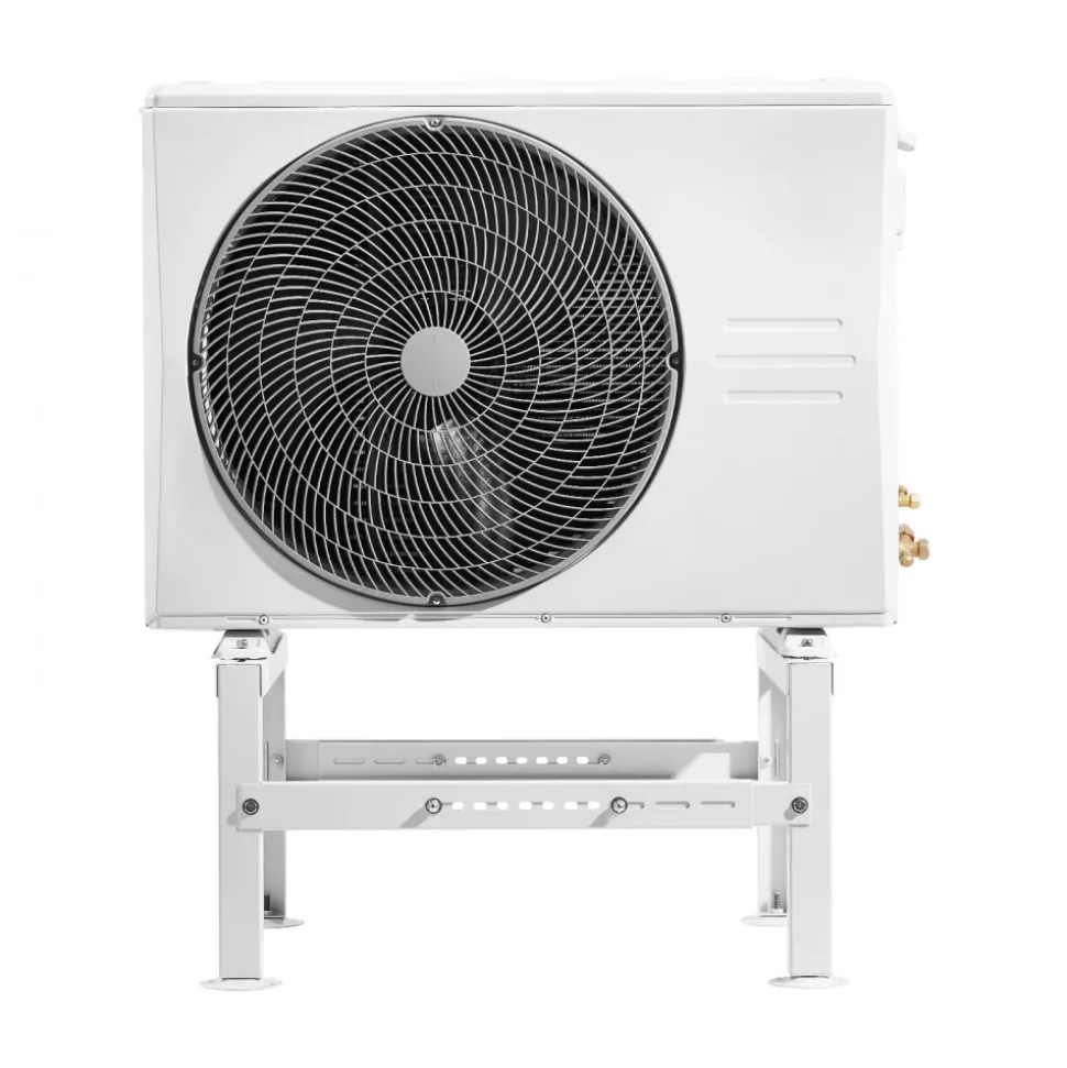 VEVOR Mini Split Ground Stand, Adjustable Anti-Vibration Mini Split Stand for 9000-24000 BTU Ductless Air Conditioner Heat Pump, Heavy Duty AC Base Bracket Floor Mount w/ 551LBS Max. Load Capacity