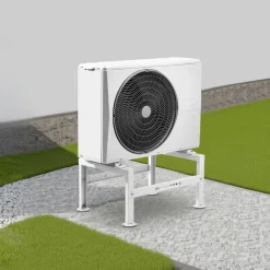 VEVOR Mini Split Ground Stand, Adjustable Anti-Vibration Mini Split Stand for 9000-24000 BTU Ductless Air Conditioner Heat Pump, Heavy Duty AC Base Bracket Floor Mount w/ 551LBS Max. Load Capacity