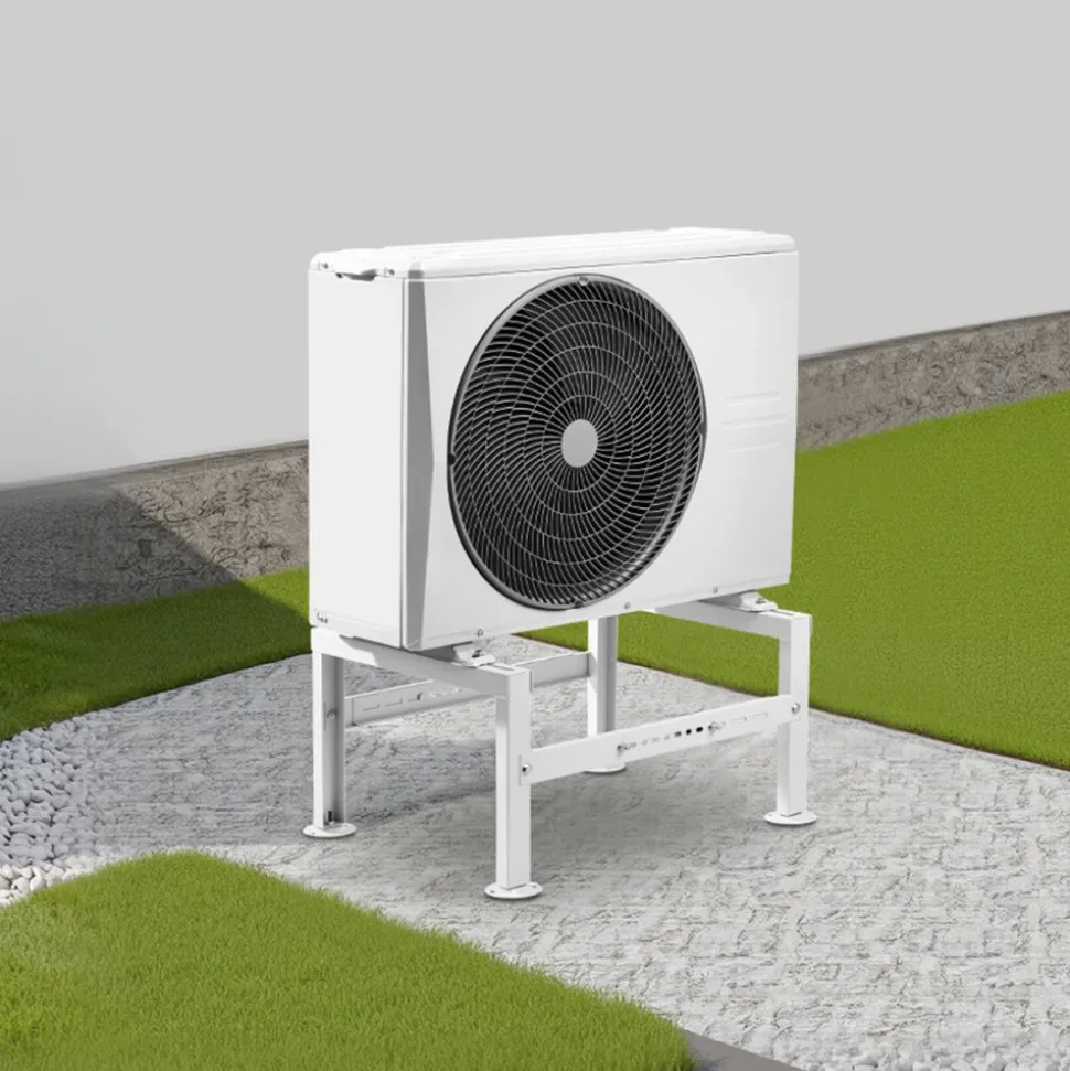 VEVOR Mini Split Ground Stand, Adjustable Anti-Vibration Mini Split Stand for 9000-24000 BTU Ductless Air Conditioner Heat Pump, Heavy Duty AC Base Bracket Floor Mount w/ 551LBS Max. Load Capacity