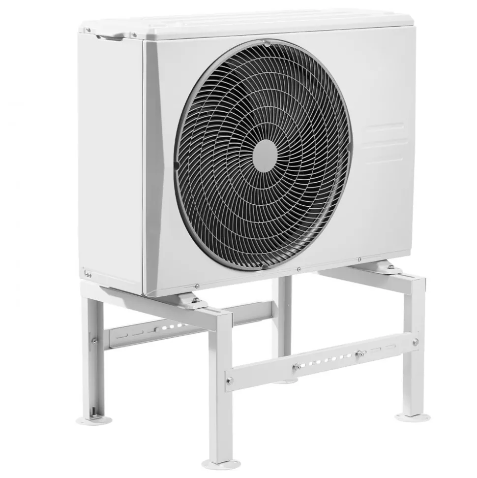 VEVOR Mini Split Ground Stand, Adjustable Anti-Vibration Mini Split Stand for 9000-24000 BTU Ductless Air Conditioner Heat Pump, Heavy Duty AC Base Bracket Floor Mount w/ 551LBS Max. Load Capacity