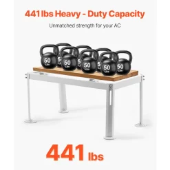 VEVOR Mini Split Ground Stand, Adjustable Anti-Vibration Mini Split Stand for 9000-36000 BTU Ductless Air Conditioner Heat Pump, Heavy Duty AC Base Bracket Floor Mount w/ 661LBS Max. Load Capacity