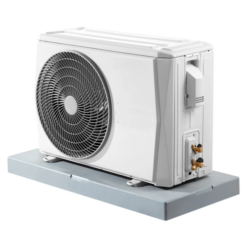 VEVOR Mini Split Pad, for 9000-36000BTU Ductless Air Conditioner Heat Pump Systems, 38 x 18 x 3 inch Plastic Outdoor Condenser Equipment Anti-Vibration Pads for Heat Pump System, Max Load 400 lbs